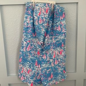 Lily Pulitzer Jace Sailboat romper in Zanzibar Blue